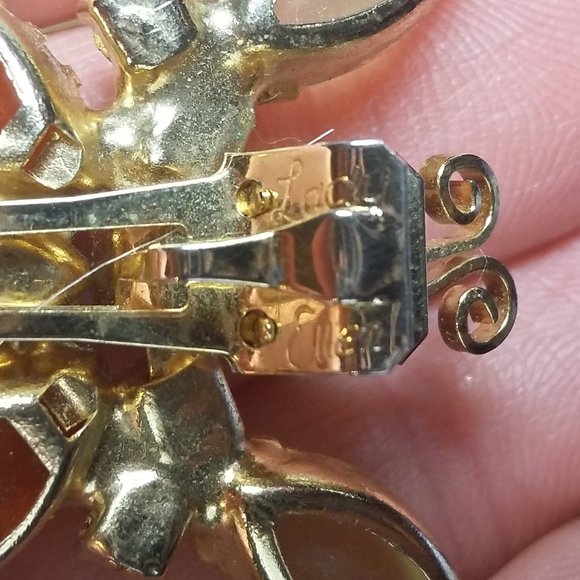 Vintage Lady Ellen Butterfly Gold Tone Metal - Picture 6 of 6